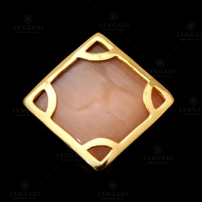 GOLD PLATED MONALISA STONE RING