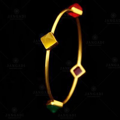 GOLD PLATED ONYX BANGLES