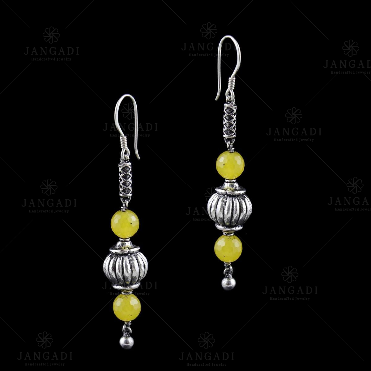 Women's Oxidized Jhumka Earrings in Silver and RedDefault Title | Jhumka  earrings, Online earrings, Red earrings