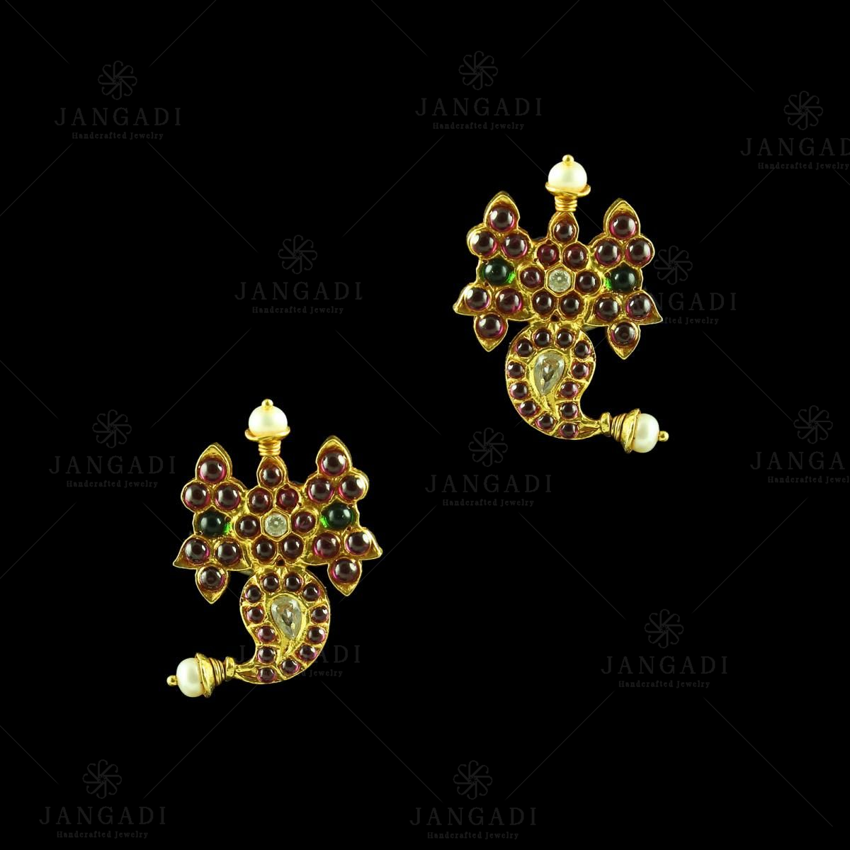 Gold Dipped Silver Mango Earrings - Desically Ethnic