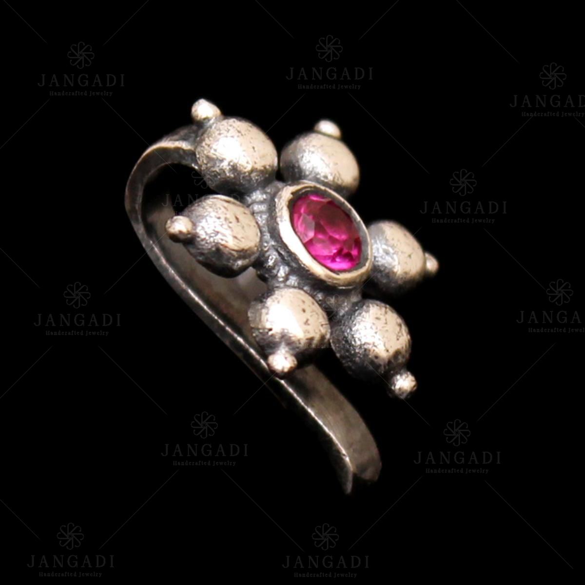 Buy online Silver Oxidized Nose Pin from fashion jewellery for Women by  Firoza for ₹800 at 0% off | 2024 Limeroad.com