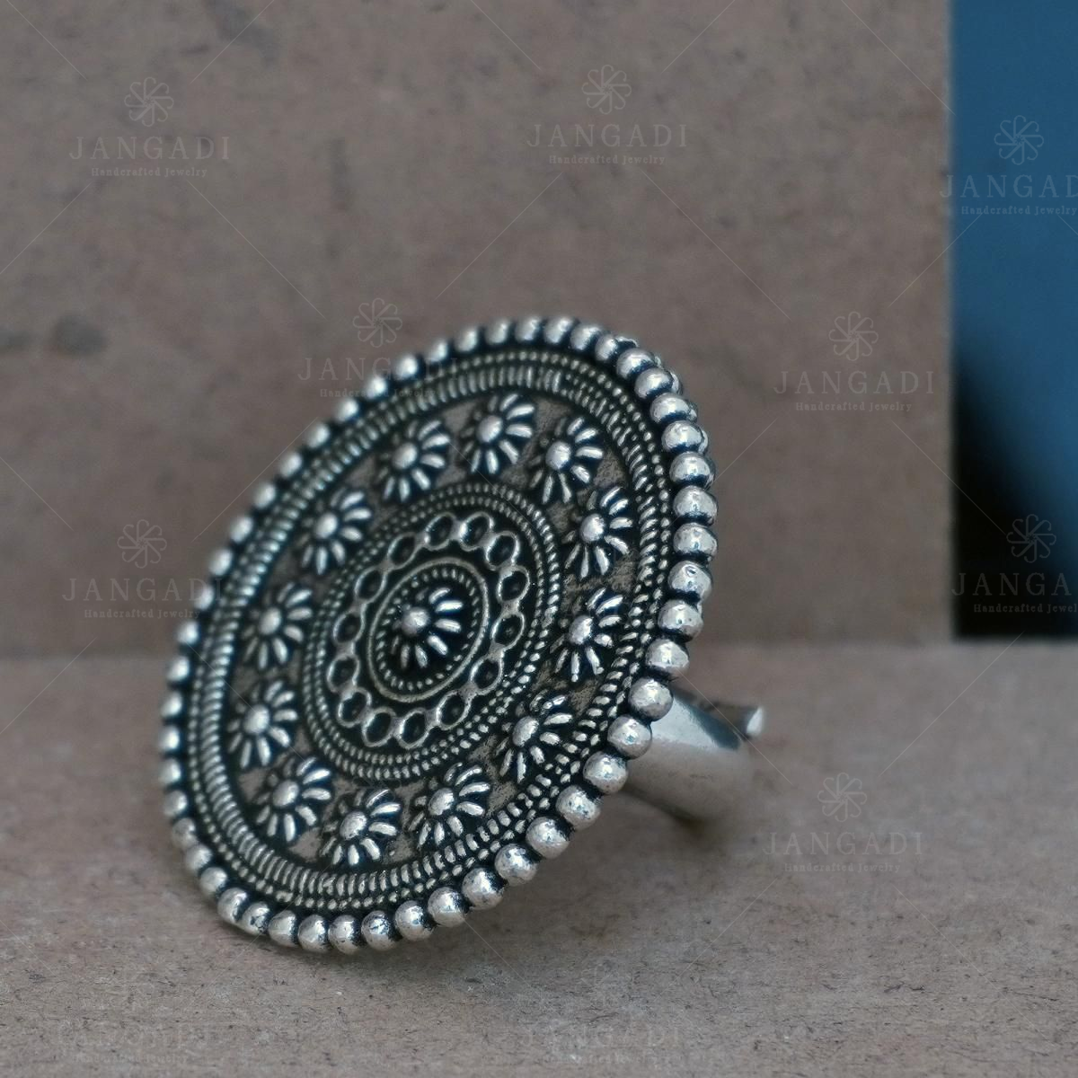 Buy Silver-Toned & Pink Rings for Men by Crunchy Fashion Online | Ajio.com