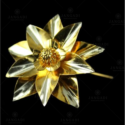 Silver Gold Plated Fancy Flower