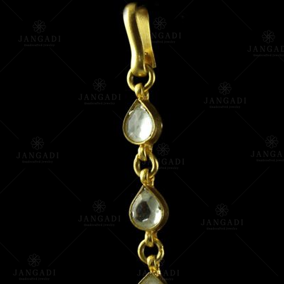 Silver Gold Plated Kuddan Stone Nethi Chutti or Tikka Pearl 2.5m Pearl 2.5m Pearl 3mm Pearl 4.5m