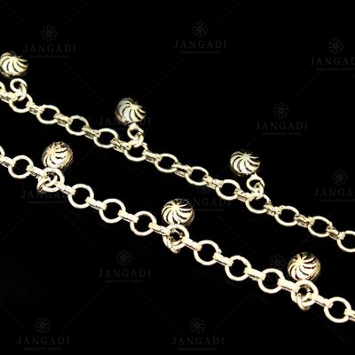 OXIDIZED SILVER ANKLETS