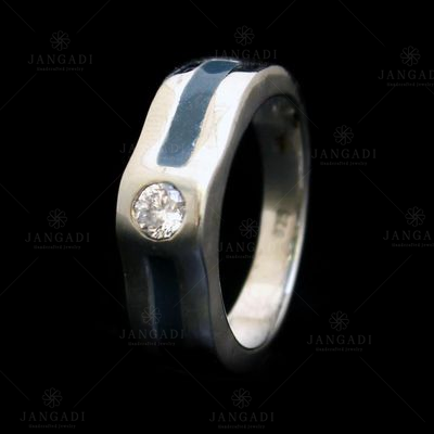 STERLING SILVER CZ COUPLE RING