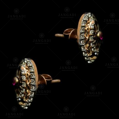 ROSE GOLD PLATED CZ EARRINGS