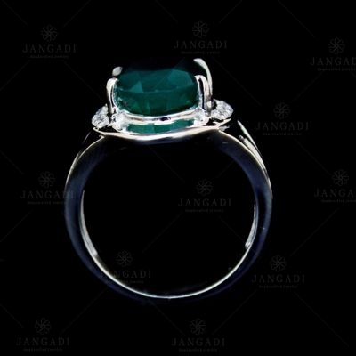 STERLING SILVER CZ AND GREEN ONYX RINGS